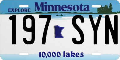 MN license plate 197SYN