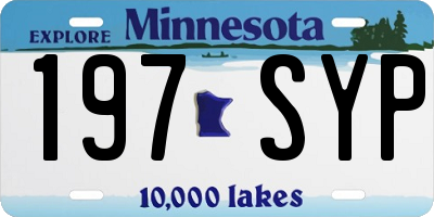 MN license plate 197SYP