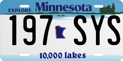 MN license plate 197SYS