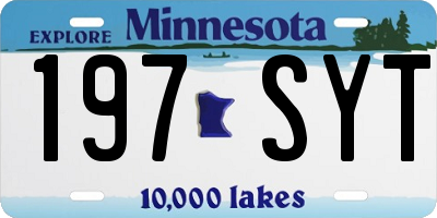MN license plate 197SYT