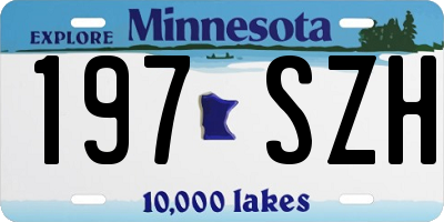 MN license plate 197SZH