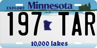 MN license plate 197TAR