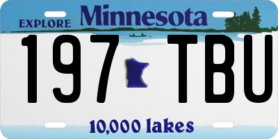 MN license plate 197TBU