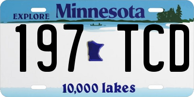 MN license plate 197TCD