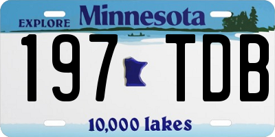 MN license plate 197TDB