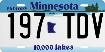 MN license plate 197TDV