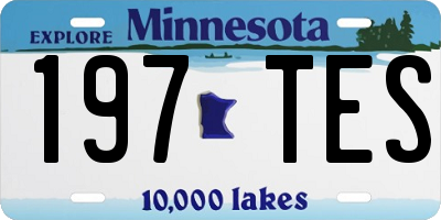MN license plate 197TES