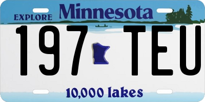 MN license plate 197TEU