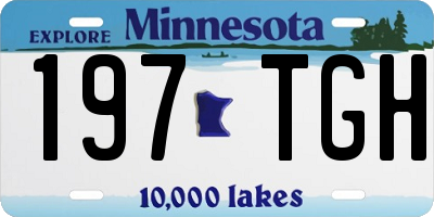 MN license plate 197TGH