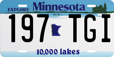 MN license plate 197TGI