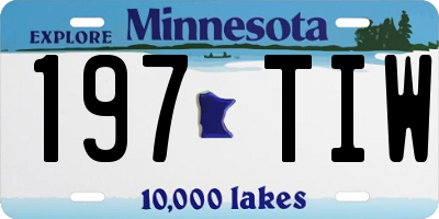 MN license plate 197TIW