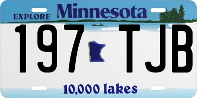MN license plate 197TJB