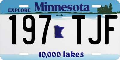 MN license plate 197TJF