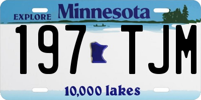 MN license plate 197TJM