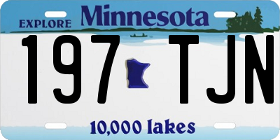 MN license plate 197TJN