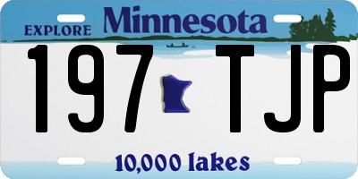 MN license plate 197TJP