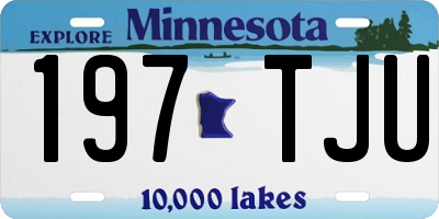 MN license plate 197TJU