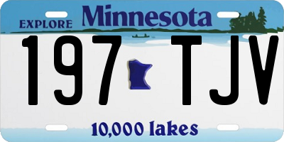 MN license plate 197TJV