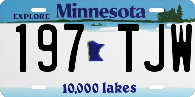 MN license plate 197TJW