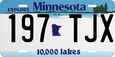 MN license plate 197TJX