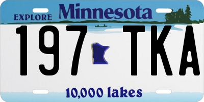 MN license plate 197TKA