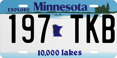 MN license plate 197TKB