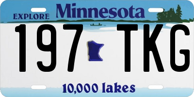 MN license plate 197TKG