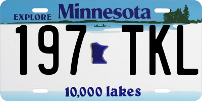 MN license plate 197TKL