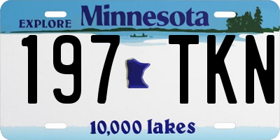 MN license plate 197TKN