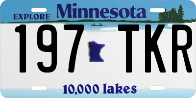 MN license plate 197TKR