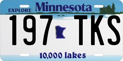 MN license plate 197TKS