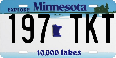 MN license plate 197TKT