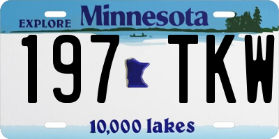 MN license plate 197TKW