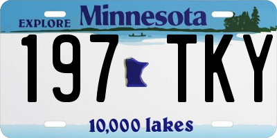 MN license plate 197TKY