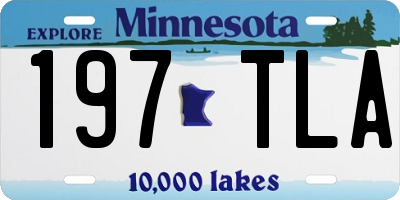 MN license plate 197TLA