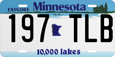 MN license plate 197TLB