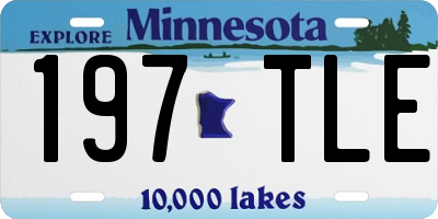 MN license plate 197TLE