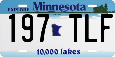 MN license plate 197TLF