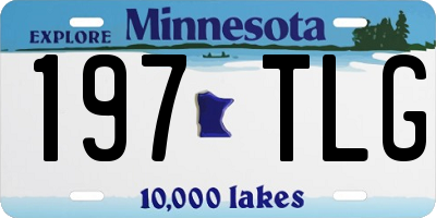 MN license plate 197TLG