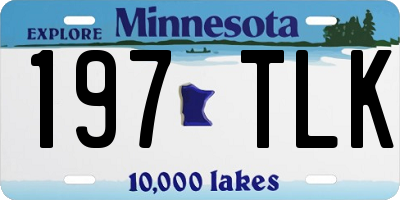 MN license plate 197TLK