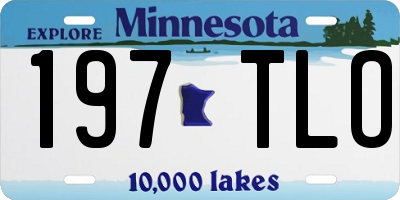 MN license plate 197TLO