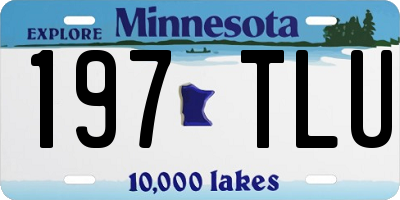 MN license plate 197TLU