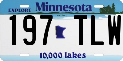 MN license plate 197TLW