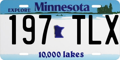 MN license plate 197TLX