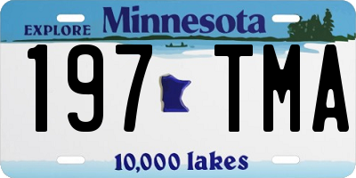 MN license plate 197TMA