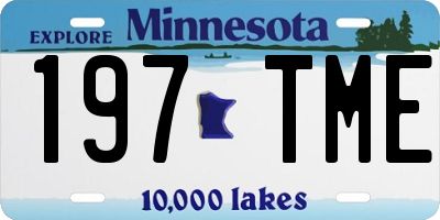MN license plate 197TME