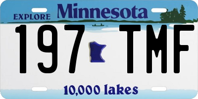 MN license plate 197TMF