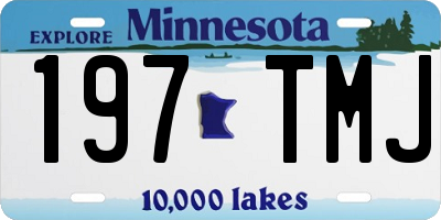 MN license plate 197TMJ
