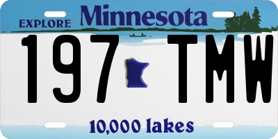 MN license plate 197TMW