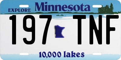 MN license plate 197TNF
